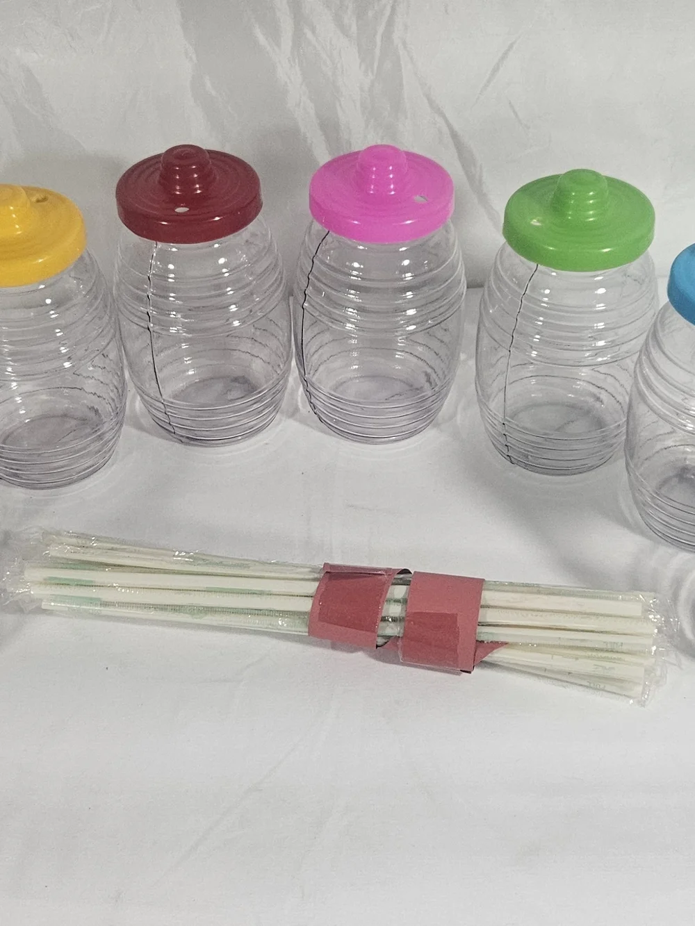 Colorful plastic party cups shaped like traditional Vitrolero #157